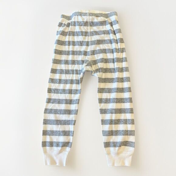 Hanna Andersson Size 3T Long John Pajama Pants Grey White Striped - Picture 2 of 4